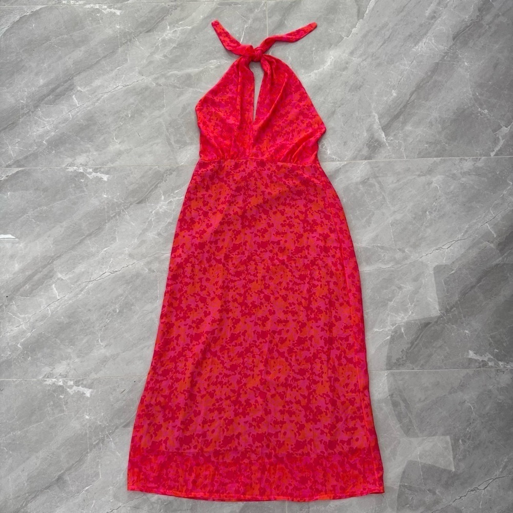 Women’s All I Want Summer Chiffon Multi-Position Neckline Floral Dress Small - Picture 5 of 16